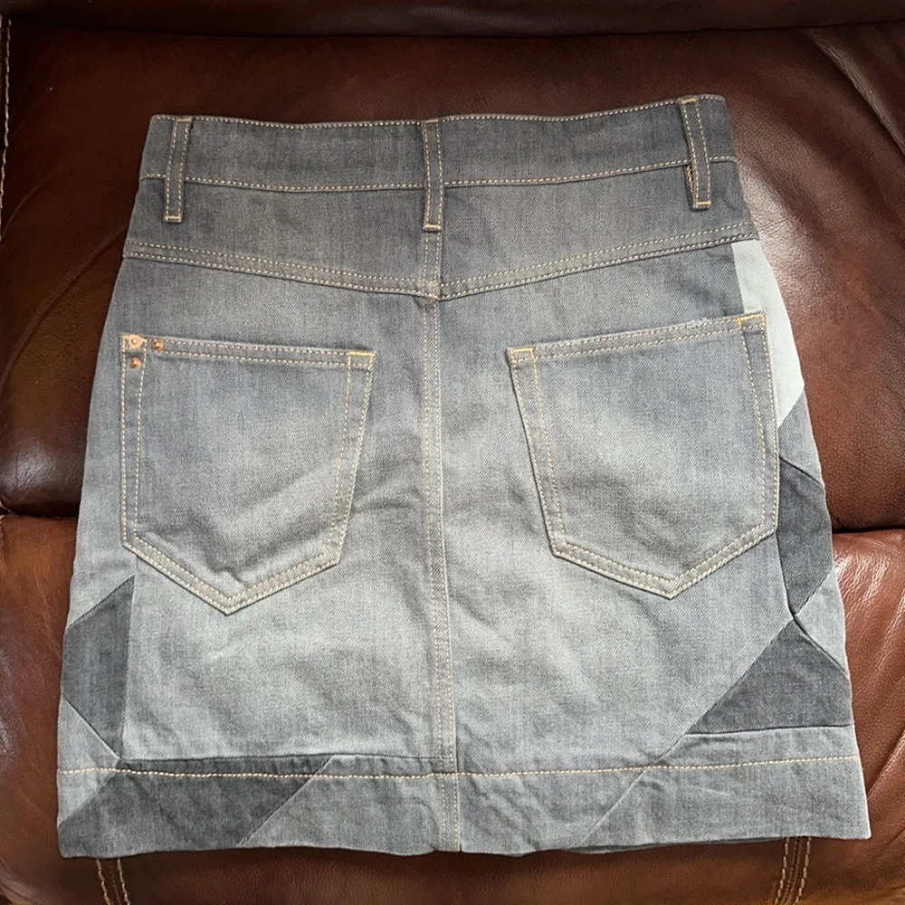 🔥🔥🔥NEW Isabel Marant Etoile Patchwork Denim Mini Skirt - Picture 2 of 10